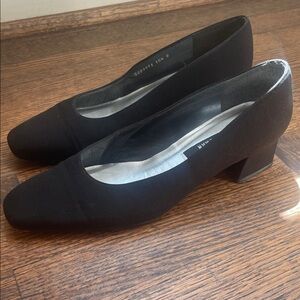 Stuart Weitzman Black Block Heel Pumps 10.5 B
